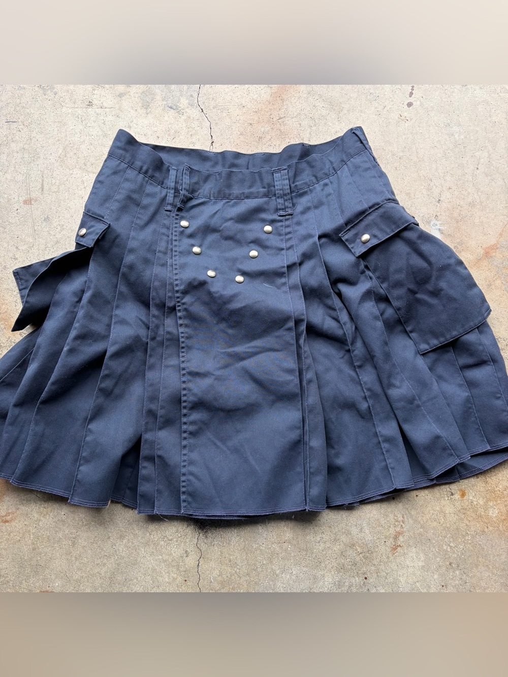 Utilikilts Utility Kilt Navy Blue Spartan Tactical Cargo Goth Kilt